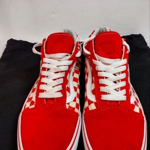 Women's Vans off the wall size 10 red white